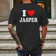 I Love Jasper Mens Back Print T-shirt Gifts for Men