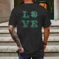 Love Lucky Clover Saint Patricks Day Cute Irish St Patty Shamrock Mens Back Print T-shirt Gifts for Men