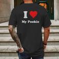 I Love My Pookieheart My Pookie Mens Back Print T-shirt Gifts for Men