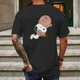 I Love Snoopy Mens Back Print T-shirt Gifts for Men