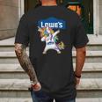 Lowes Unicorn Dabbing Mens Back Print T-shirt Gifts for Men