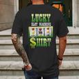 Lucky Gambling | Slot Machine Gift Mens Back Print T-shirt Gifts for Men