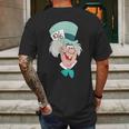 Mad Hatter Big Face Mens Back Print T-shirt Gifts for Men