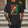 Malcolm X Retro Polo Mens Back Print T-shirt Gifts for Men