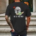 The Mandalorian And The Child He Is The Way Mens Back Print T-shirt Gifts for Men