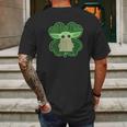 The Mandalorian The Child Good Luck Charm Shamrock Mens Back Print T-shirt Gifts for Men