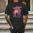 Mandalorian Dadalorian Sunset Design Mens Back Print T-shirt Gifts for Men