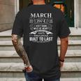 March 1974 47 Years Old 47Th Birthday Gifts Mens Back Print T-shirt Gifts for Men