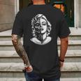 Mens Marilyn Monroe Half Skull Mens Back Print T-shirt Gifts for Men