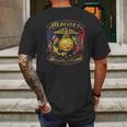 Marine Corps Usmc Marines Double Flag Mens Back Print T-shirt Gifts for Men