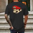 Mario Smoking Marijuana Weed Mario Mens Back Print T-shirt Gifts for Men