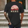 Mars Retro Minimalist 80S Style Martian Space Mens Back Print T-shirt Gifts for Men