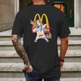 Mcdonalds Unicorn Dabbing Mens Back Print T-shirt Gifts for Men