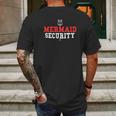 Mermaid Security Funny Swimming Gift Trident Mens Back Print T-shirt Gifts for Men