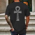 Metallic Ancient Egyptian Ankh Mens Back Print T-shirt Gifts for Men