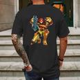 Metroid Samus Aran Mens Back Print T-shirt Gifts for Men