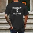 Michigan State Spartans Arch Logo Departments Mens Back Print T-shirt Gifts for Men