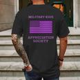 Military Kids Appreciation Society Veteran Of Us Army American Flag Graphic Design Printed Casual Daily Basic Mens Back Print T-shirt Gifts for Men