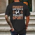 Misery Like Yoga Is Not A Competitive Sport Mens Back Print T-shirt Gifts for Men