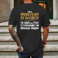 Monteur Dacier Mens Back Print T-shirt Gifts for Men