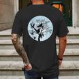 Moonlight Night Black Crow Forest Animal Bird Raven Mens Back Print T-shirt Gifts for Men