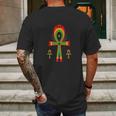 Moorish American Ankh Mens Back Print T-shirt Gifts for Men