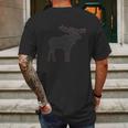 Moose Faux Stitched New Mens Back Print T-shirt Gifts for Men