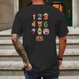 Muppet Babies Numbers Mens Back Print T-shirt Gifts for Men