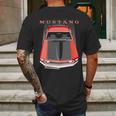 Mustang Boss 69 Red Mens Back Print T-shirt Gifts for Men