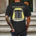 Mustang Boss 69 Yellow Mens Back Print T-shirt Gifts for Men