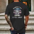 Namastay 6 Feet Away Social Distancing Design Mens Back Print T-shirt Gifts for Men