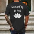 Namastay In Bed Mens Back Print T-shirt Gifts for Men