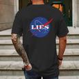 Nasa Lies Mens Back Print T-shirt Gifts for Men