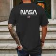 Nasa Worm Logo Insignia Symbol Usa Us Flag Graphic Mens Back Print T-shirt Gifts for Men