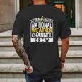 National Weather Channel Mens Back Print T-shirt Gifts for Men