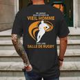 Ne Jamais Sous Estimer Un Vieil Homme Avec Une Balle De Rugby Mens Back Print T-shirt Gifts for Men