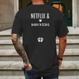 Netflix And Baby Kicks Mens Back Print T-shirt Gifts for Men