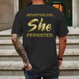 Nevertheless She Persisted Gold Signature Mens Back Print T-shirt Gifts for Men