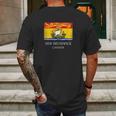 New Brunswick Canada Province Flag Mens Back Print T-shirt Gifts for Men