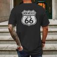 New Mexico Historic Route 66 Distressed Graphic Mens Back Print T-shirt Gifts for Men