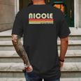 Nicole Gift Name Personalized Retro Vintage 80S 90S Birthday Mens Back Print T-shirt Gifts for Men