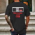 Nintendo And Chill - Nintendo And Chill T-Shirt Mens Back Print T-shirt Gifts for Men