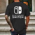 Nintendo Switch Black And White Mens Back Print T-shirt Gifts for Men