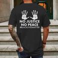 No Justice No Peace Blacklivesmatter Hand Prints Mens Back Print T-shirt Gifts for Men