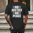 No Justice No Peace T-Shirts Mens Back Print T-shirt Gifts for Men