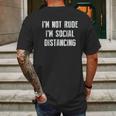 Im Not Rude Im Social Distancing Mens Back Print T-shirt Gifts for Men