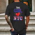 Nyc Girl New York Lover Mens Back Print T-shirt Gifts for Men