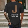 Nyc New York City Subway J Train Expert Graphic Mens Back Print T-shirt Gifts for Men