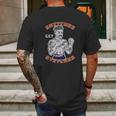 Old Fashioned Prison Inmate With Tattoo Mens Back Print T-shirt Gifts for Men