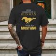 Old-Man-Mustang-Abc Mens Back Print T-shirt Gifts for Men